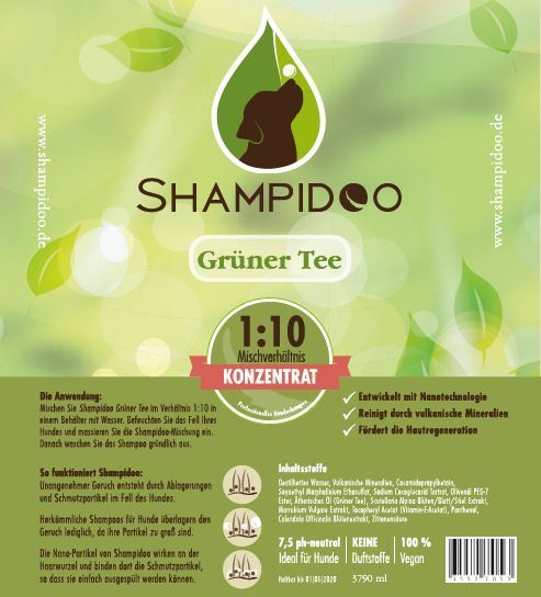 SHAMPIDOO Grüner Tee Hundeshampoo