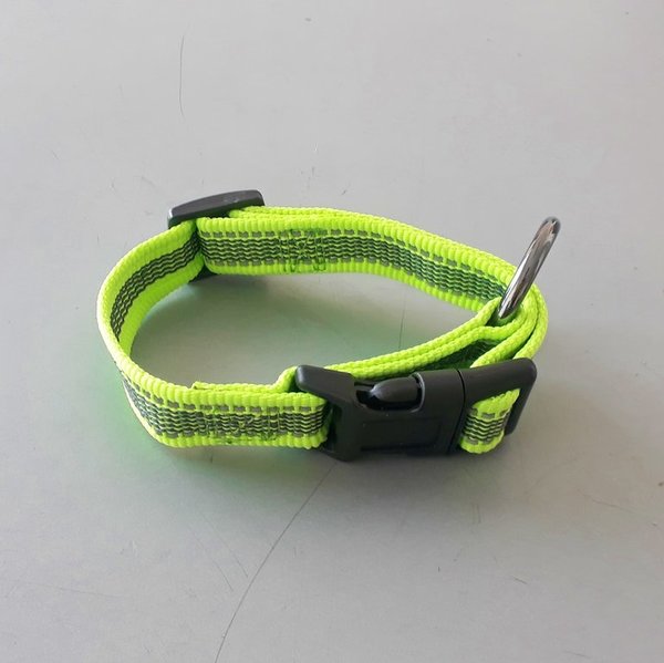 dog collar adjustable 23-37cm reflective