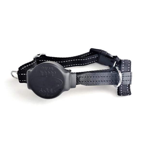 doddle for dogs - collar blk with retractable built-in lead up to 27 kg